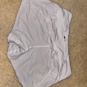 white lululemon athletic shorts
